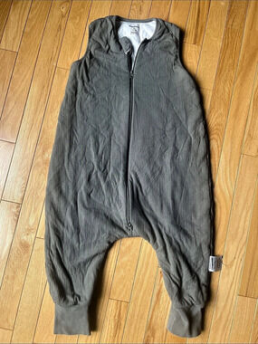 BubblePanda Ribbed Footie Sleep Sack in Olive Size XL